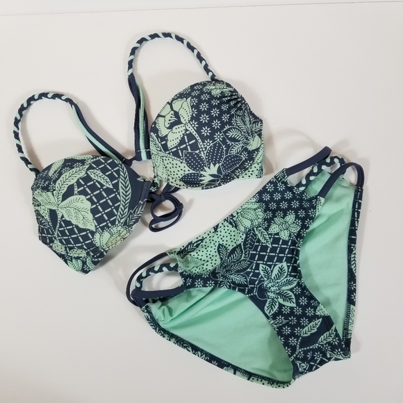 Xhilaration Other - Bikini Floral braided strappy two piece swim